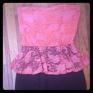 Strapless going out dress